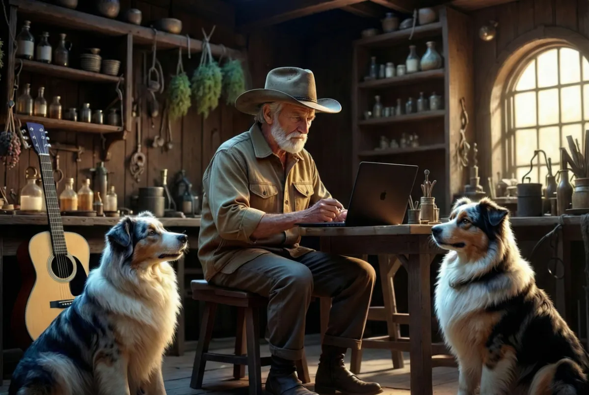 The Shady River Bard: One human heart, one AI muse, homestead and dogs