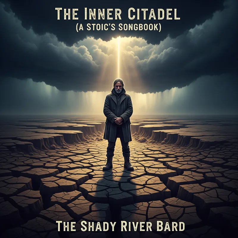 The Inner Citadel (A Stoic's Songbook) - Official Album Cover featuring a weathered stone fortress wall standing resolute against the elements